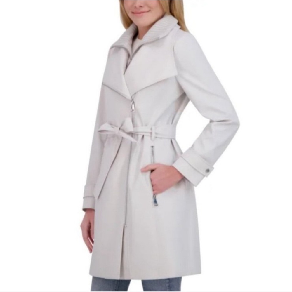 Halston Heritage Light Gray Trench Coat